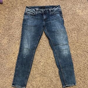 Silver Elyse Dark Blue Women's Stretch Skinny jeans